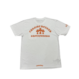 Chrome Hearts Men's White and Orange T-Shirt