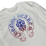 Chrome Hearts Gradient Horseshoe Dagger Logo Long Sleeve T-Shirt White