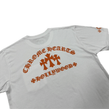 Chrome Hearts Men's White and Orange T-Shirt