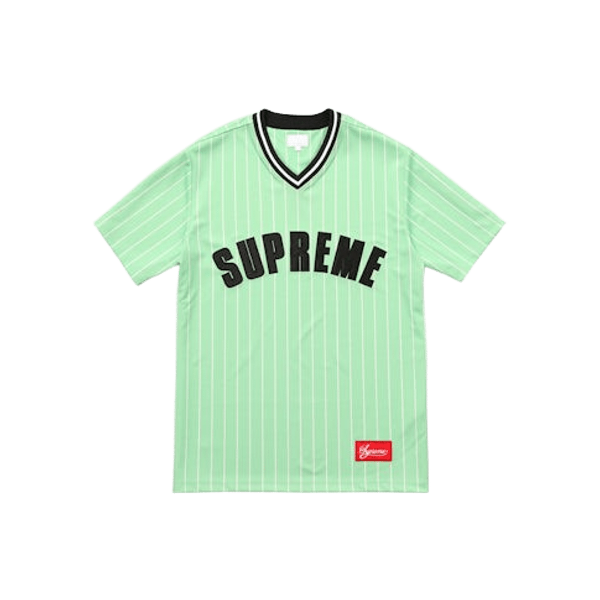 Supreme Pinstripe Baseball Jersey Mint Green - Morely TrendsSupreme Type here:)