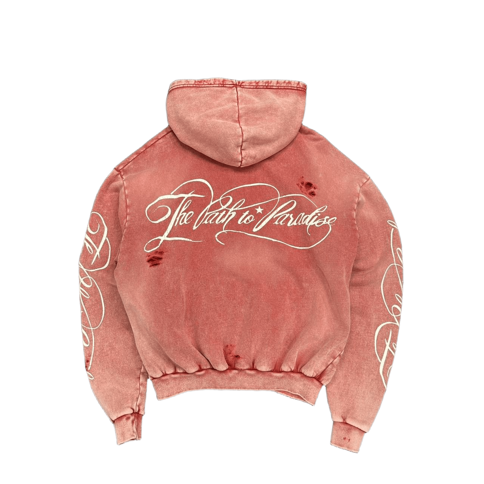 Hellstar Path To Paradise Distressed Hoodie Washed Red - Morely TrendsHellstar Type here:)