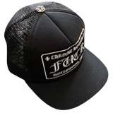 Chrome Hearts FUCK Hollywood Trucker Hat Black/Black