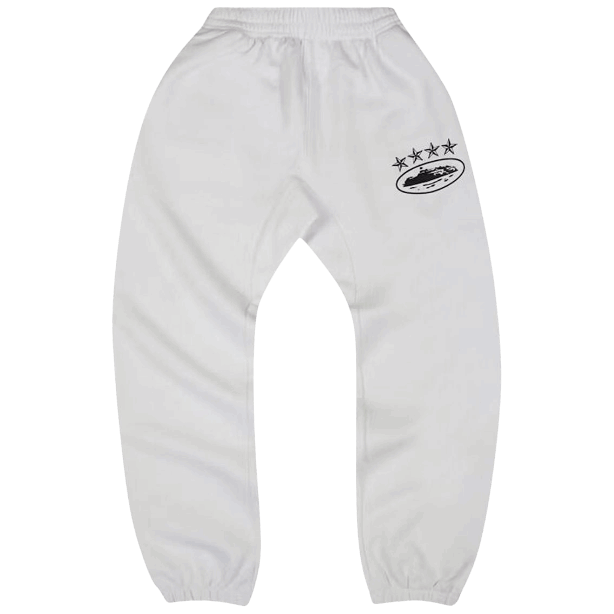 Corteiz 4Starz Alcatraz Sweatpants White - Medium