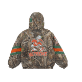 Supreme Mitchell & Ness NCAA Hooded Stadium Jacket Woodland Camo