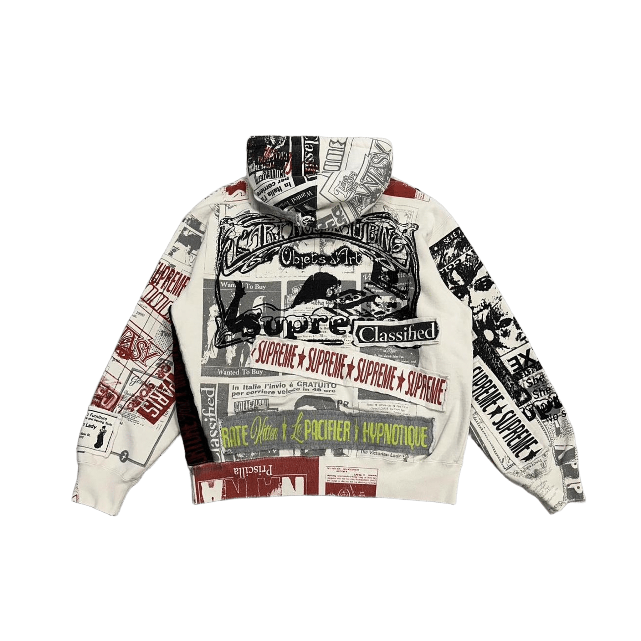 Supreme Collage Zip Hoodie White - Morely TrendsSupreme Type here:)