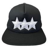Chrome Hearts Leather Star Trucker Hat Black/White