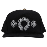 Chrome Hearts Horseshoe Denim Baseball Hat Black