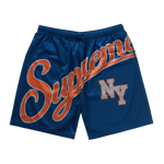 Supreme Big Script Mesh Short Blue