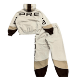 Supreme Panelled Logo Tracksuit Cream Brown