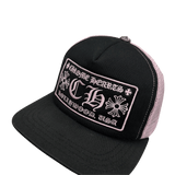 Chrome Hearts CH Hollywood Trucker Hat Black/Pink