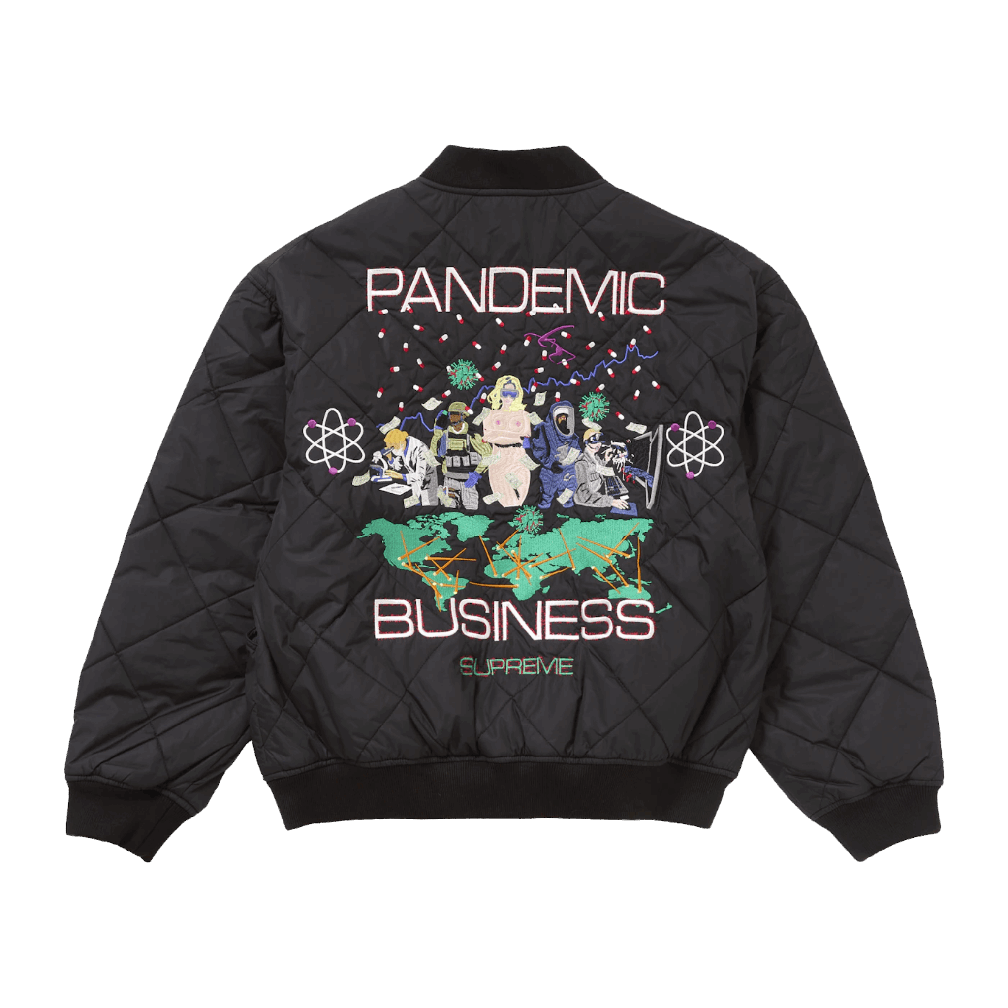 Supreme AOI Quilted Work Jacket Black