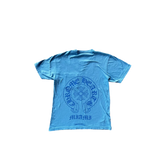 Chrome Hearts Blue Miami Horseshoe Logo T-Shirt