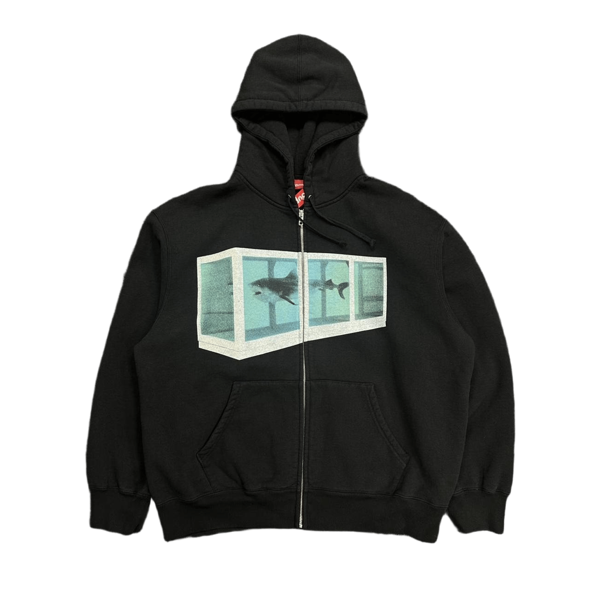 Supreme Damien Hirst Shark Tank Zip Up Hoodie Black - Morely TrendsSupreme Type here:)