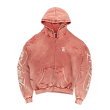 Hellstar Path To Paradise Distressed Hoodie Washed Red - Morely TrendsHellstar Type here:)