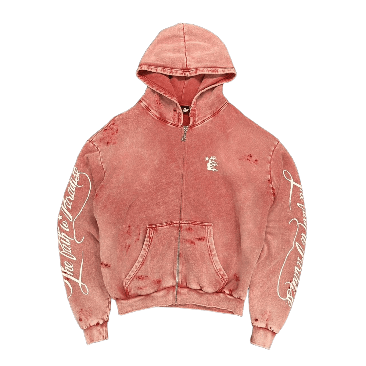 Hellstar Path To Paradise Distressed Hoodie Washed Red – Morely Trends