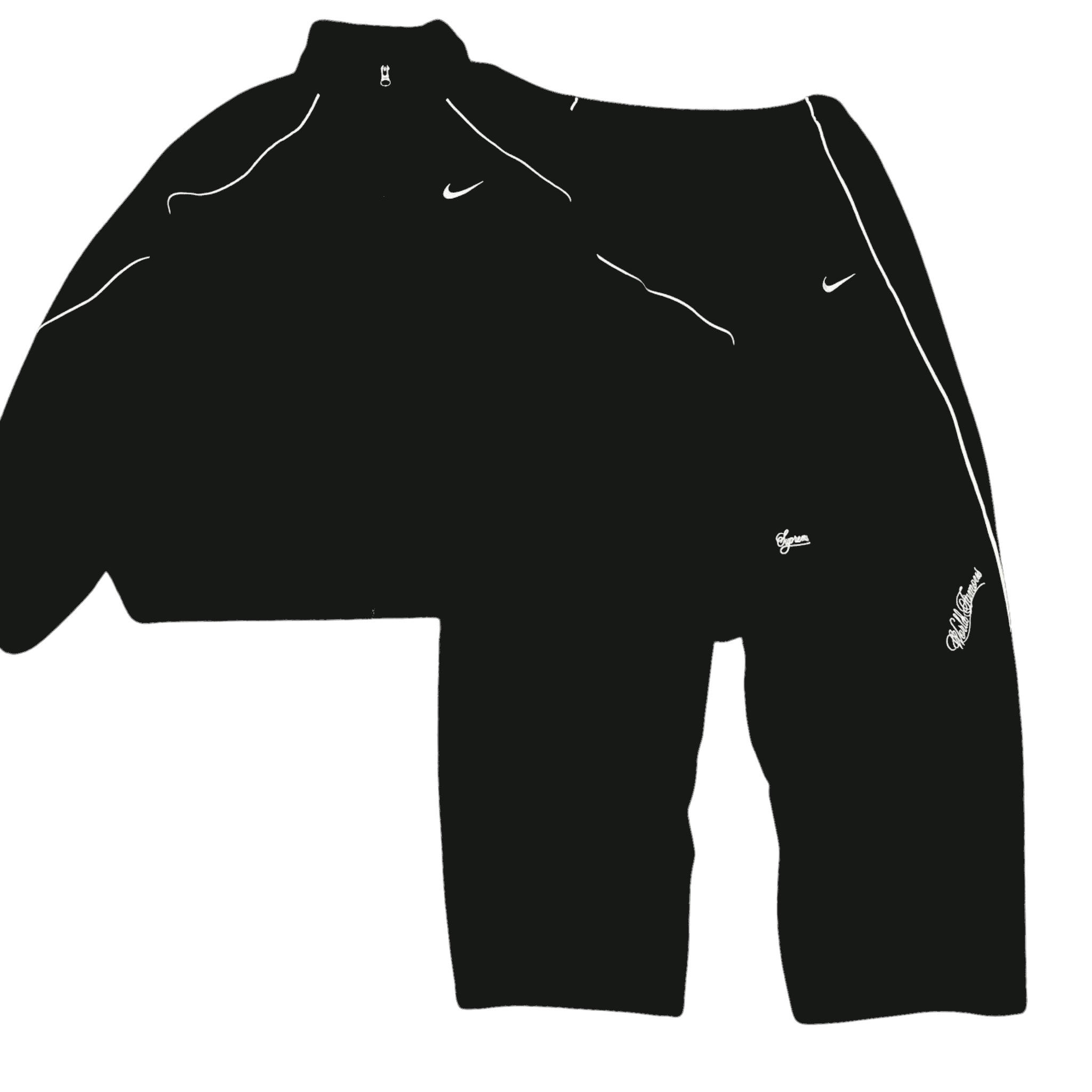 Supreme Nike Nylon Full Tracksuit Black