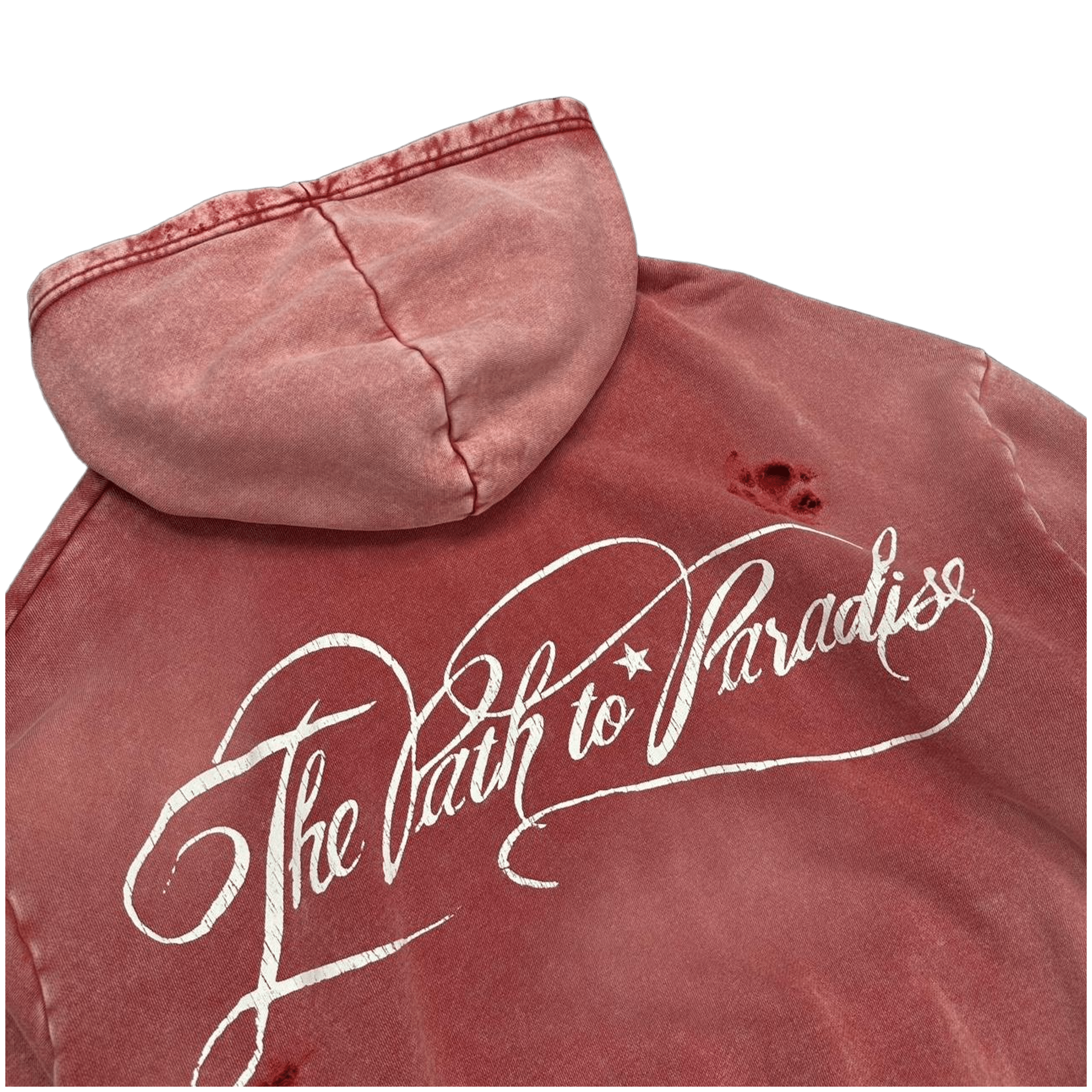 Hellstar Path To Paradise Distressed Hoodie Washed Red - Morely TrendsHellstar Type here:)