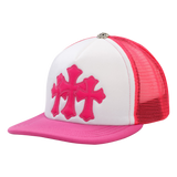 Chrome Hearts Cemetery Trucker Hat Neon Pink