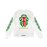 Chrome Hearts Los Angeles Dagger Logo Long Sleeve T-Shirt White