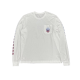 Chrome Hearts Gradient Horseshoe Dagger Logo Long Sleeve T-Shirt White