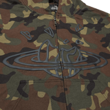 Broken Planet Camo Planet Zip-Up Hoodie Camo Green