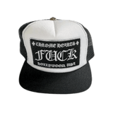 Chrome Hearts FUCK Hollywood Trucker Hat Black/White