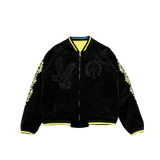 Chrome Hearts Matty Boy Flaming Youth Reversible Souvenir Jacket Black Yellow