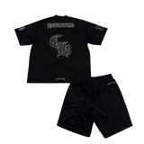 Chrome Hearts Mesh Warm Up Short Sleeve Jersey Full Set Black