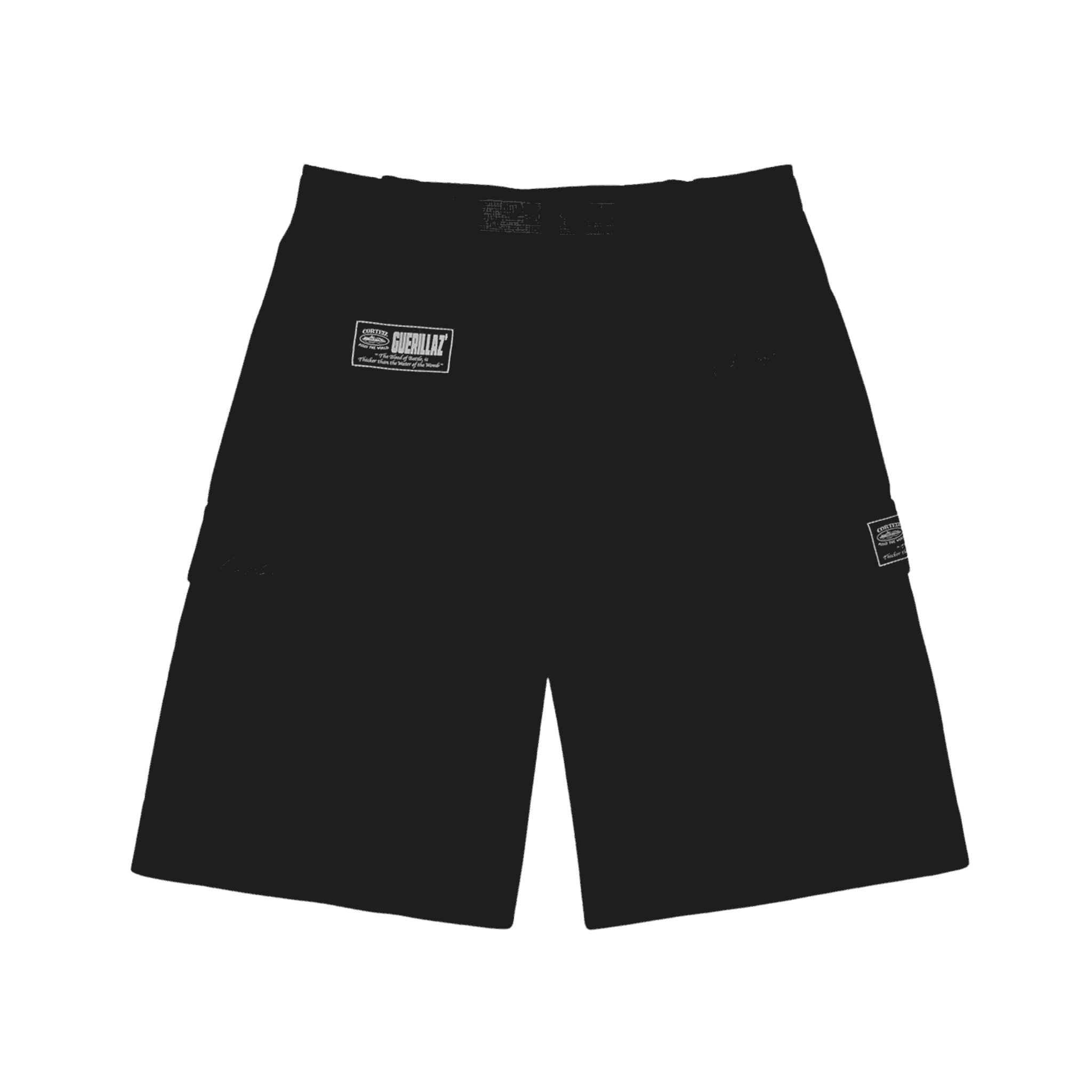 Corteiz Alcatraz Cargo Shorts Triple Black