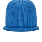 Chrome Hearts Cashmere Leather Cross Patch Beanie Blue