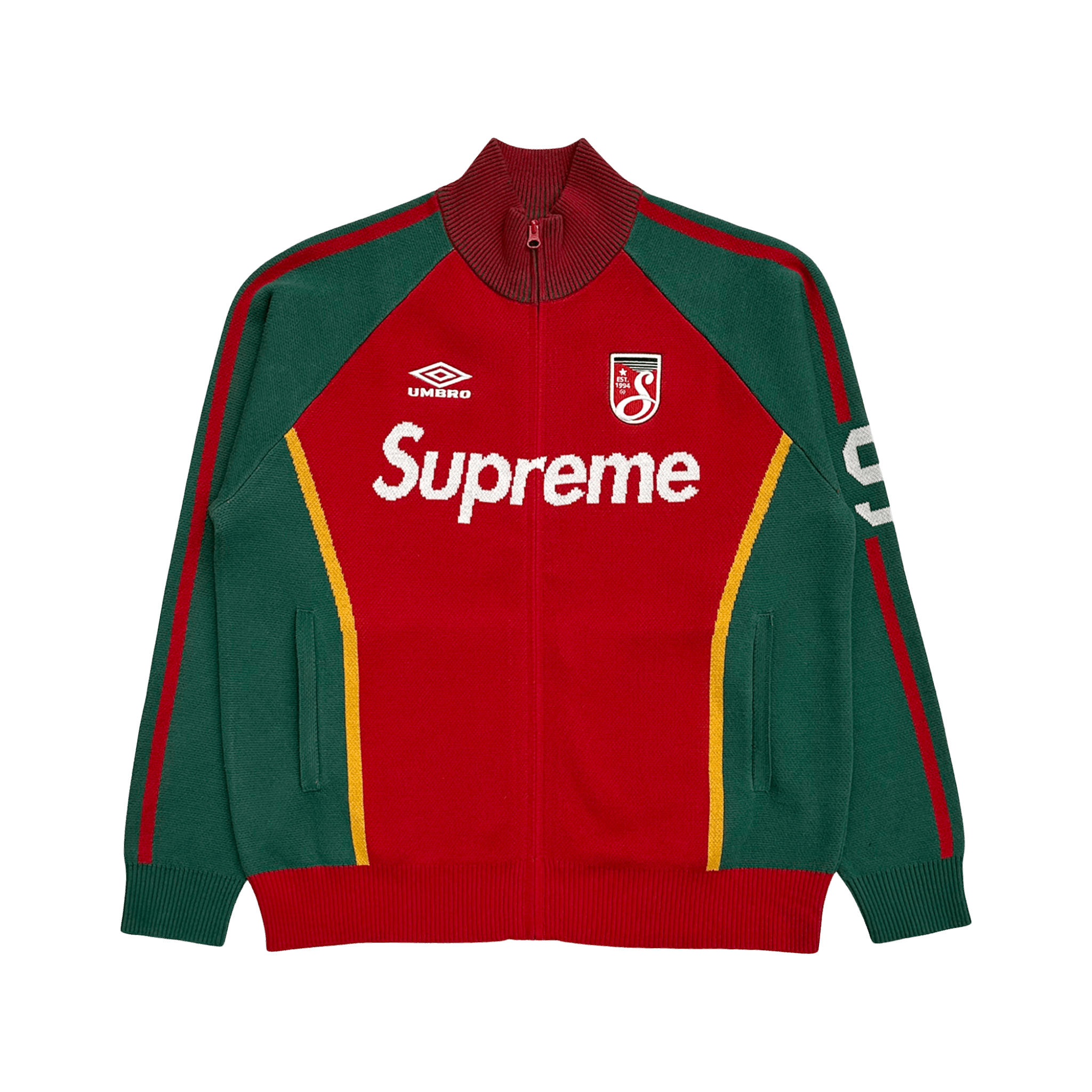 Supreme Umbro Zip Up Sweater Red