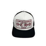 Chrome Hearts CH Paris Exclusive Logo Trucker Black White Red