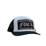 Chrome Hearts FUCK Hollywood Trucker Hat Black/White