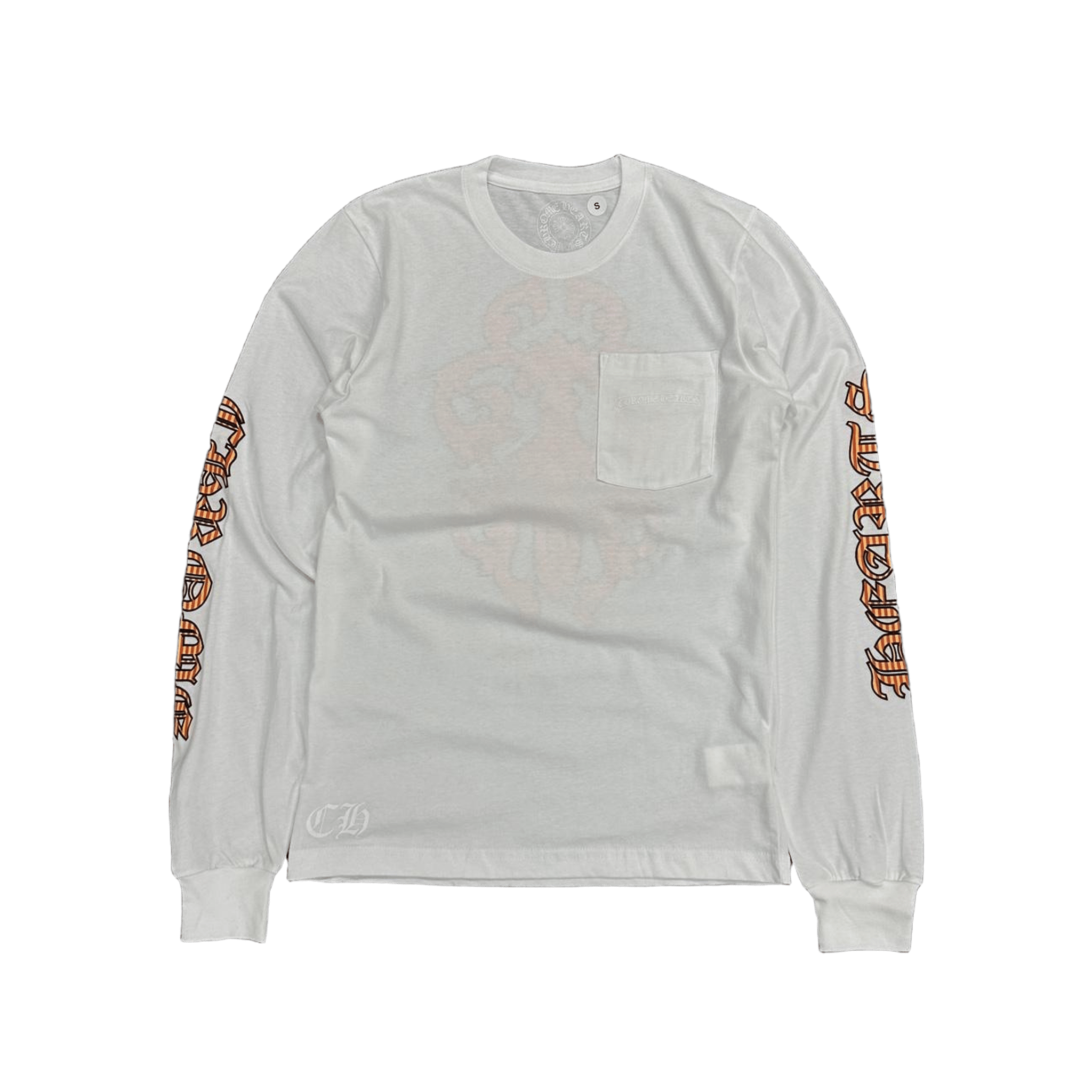 Chrome Hearts Stripe Dagger Logo Long Sleeve T-Shirt White - Morely TrendsChrome Hearts Type here:)
