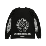 Chrome Hearts Manchester Exclusive Horseshoe Logo Long Sleeve T-Shirt Black
