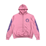 Chrome Hearts Floral Horseshoe Logo Hoodie Pink Blue