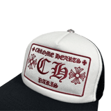Chrome Hearts CH Paris Exclusive Logo Trucker Black White Red