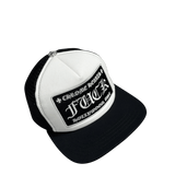 Chrome Hearts FUCK Hollywood Trucker Hat Black/White