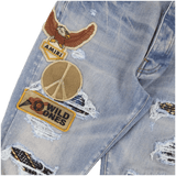 Amiri Biker Patch Jean Clay Indigo - Morely TrendsAMIRI Type here:)
