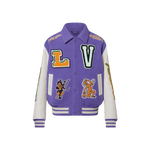 Louis Vuitton Multi-Patches Mixed Leather Varsity Blouson Fig