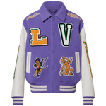 Louis Vuitton Multi-Patches Mixed Leather Varsity Blouson Fig