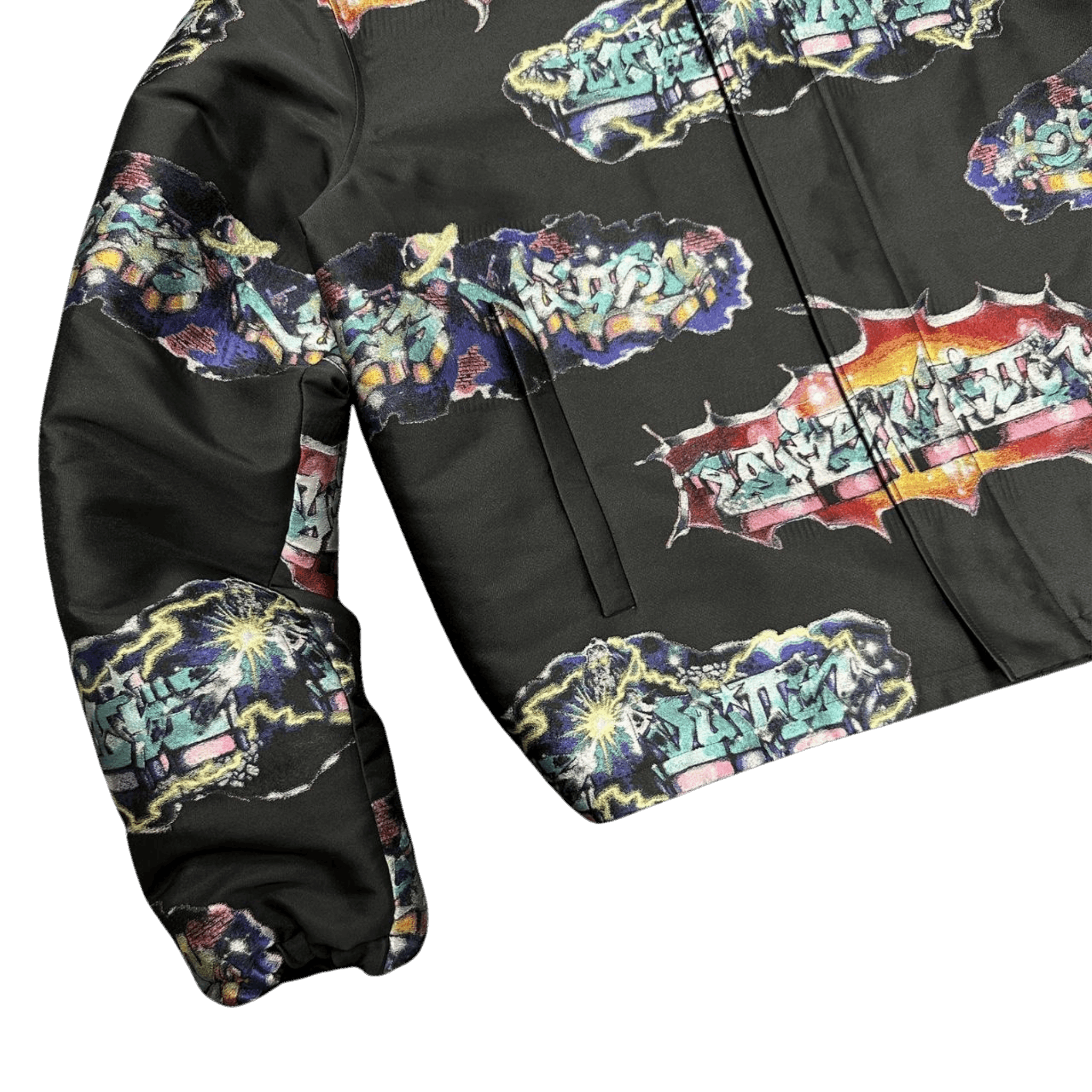 Louis Vuitton Virgil Abloh Graffiti Blouson Jacket Black
