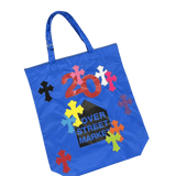 Chrome Hearts DSM Dover Street Market 20th Anniversary Multicolour Leather Cross Patch Tote Bag Blue