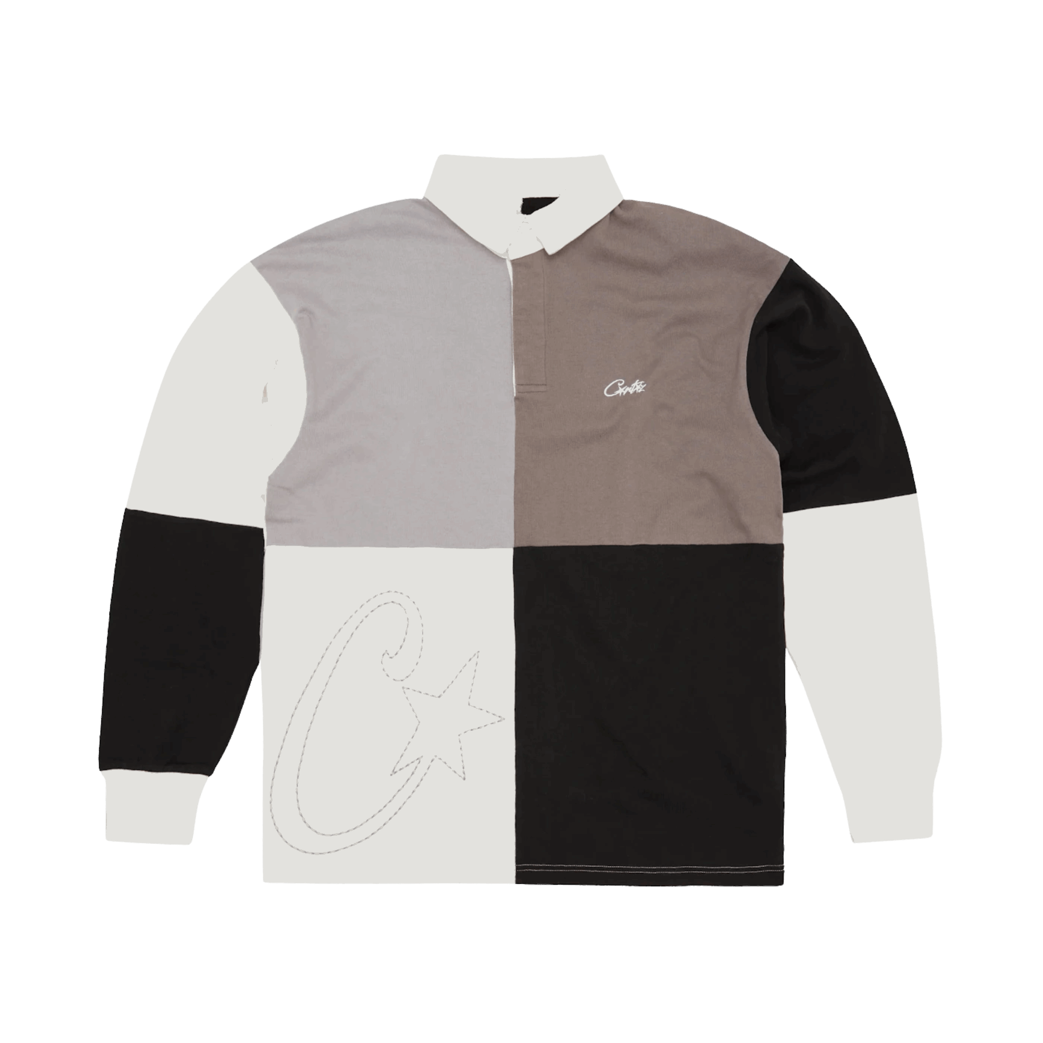 Corteiz Rugby Shirt Greyscale