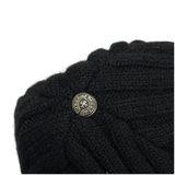 Chrome Hearts Cashmere Plus Cross Leather Patch Beanie