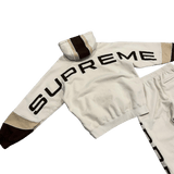 Supreme Panelled Logo Tracksuit Cream Brown