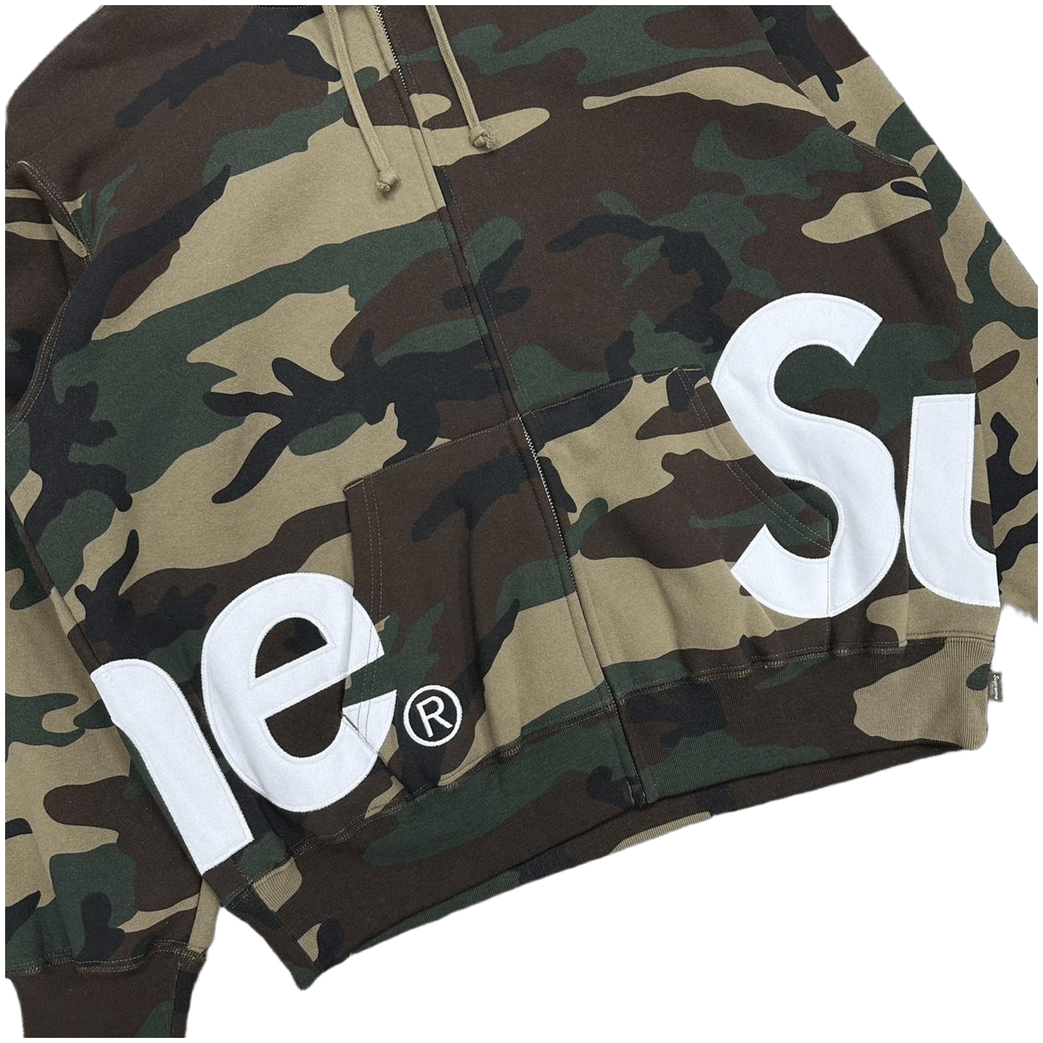 Supreme Big Logo Zip Up Hoodie Camo - Morely TrendsSupreme Type here:)