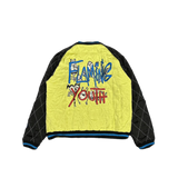 Chrome Hearts Matty Boy Flaming Youth Reversible Souvenir Jacket Black Yellow
