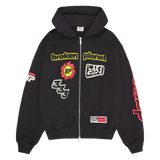 Broken Planet Performance Zip Up Hoodie Soot Black