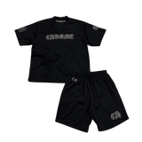 Chrome Hearts Mesh Warm Up Short Sleeve Jersey Full Set Black